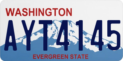 WA license plate AYT4145
