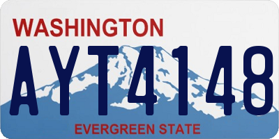 WA license plate AYT4148