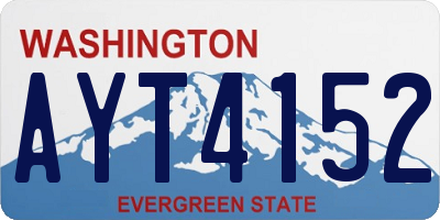 WA license plate AYT4152