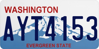 WA license plate AYT4153