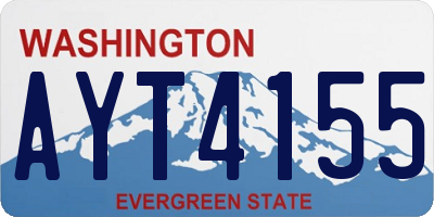 WA license plate AYT4155
