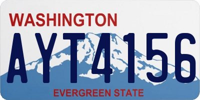 WA license plate AYT4156