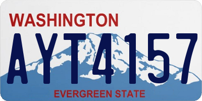 WA license plate AYT4157