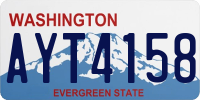 WA license plate AYT4158