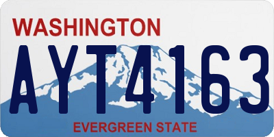 WA license plate AYT4163