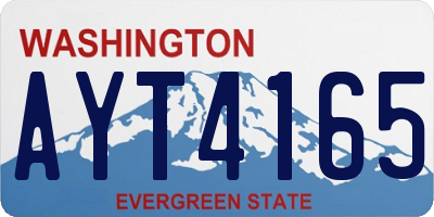 WA license plate AYT4165