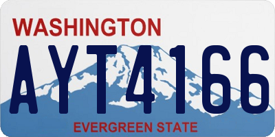 WA license plate AYT4166