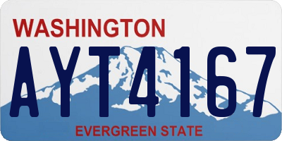 WA license plate AYT4167
