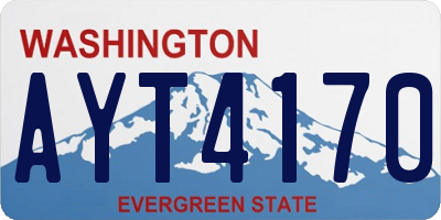 WA license plate AYT4170