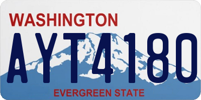 WA license plate AYT4180