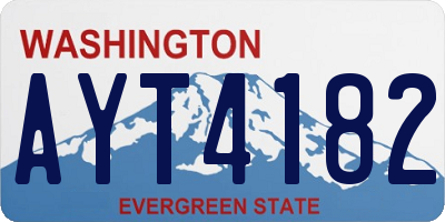 WA license plate AYT4182