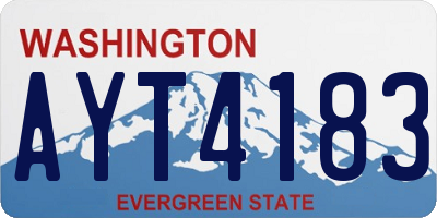 WA license plate AYT4183