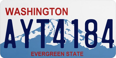 WA license plate AYT4184
