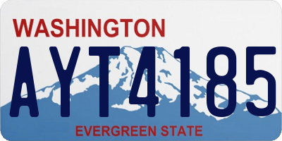 WA license plate AYT4185