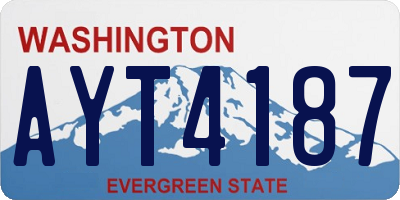 WA license plate AYT4187