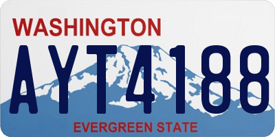WA license plate AYT4188