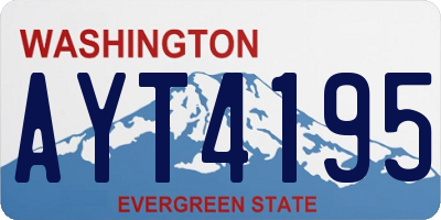 WA license plate AYT4195