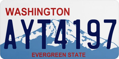 WA license plate AYT4197