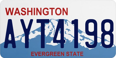 WA license plate AYT4198
