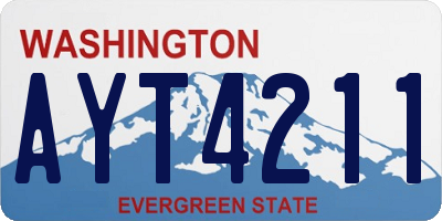 WA license plate AYT4211