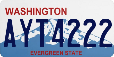 WA license plate AYT4222