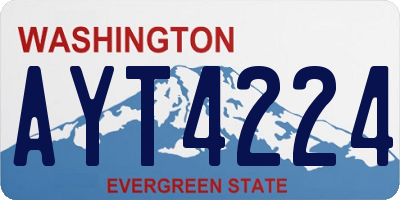 WA license plate AYT4224