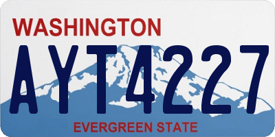 WA license plate AYT4227