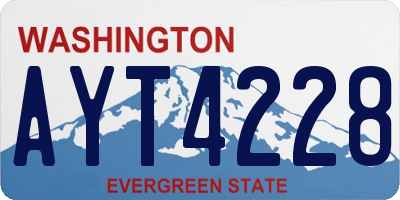 WA license plate AYT4228