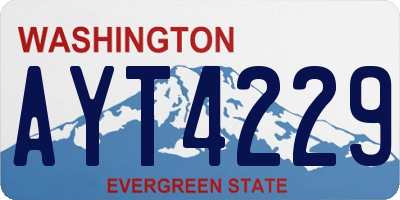 WA license plate AYT4229