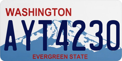 WA license plate AYT4230