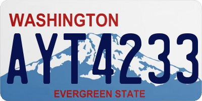 WA license plate AYT4233