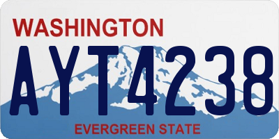 WA license plate AYT4238