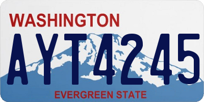 WA license plate AYT4245
