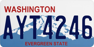 WA license plate AYT4246