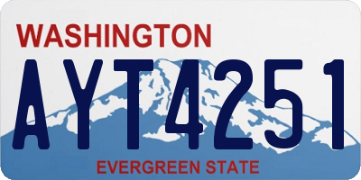 WA license plate AYT4251