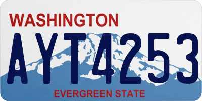 WA license plate AYT4253