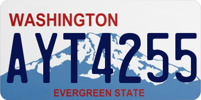 WA license plate AYT4255