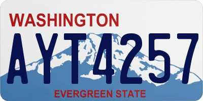 WA license plate AYT4257
