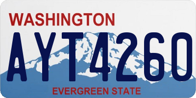 WA license plate AYT4260