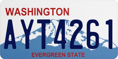 WA license plate AYT4261