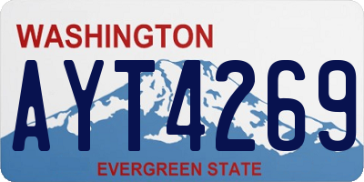 WA license plate AYT4269