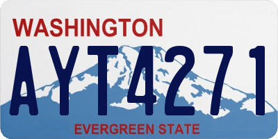 WA license plate AYT4271