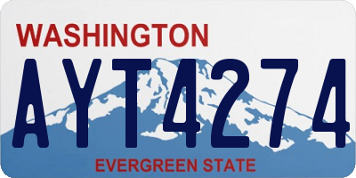 WA license plate AYT4274