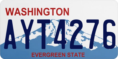 WA license plate AYT4276