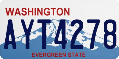 WA license plate AYT4278