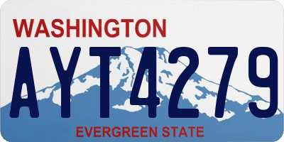 WA license plate AYT4279