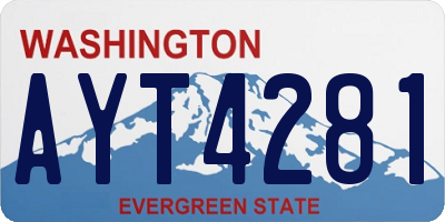 WA license plate AYT4281
