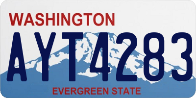 WA license plate AYT4283