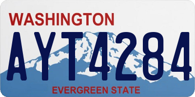 WA license plate AYT4284