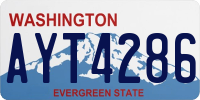 WA license plate AYT4286